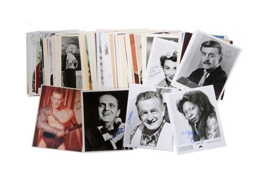 Large Lot of 106 Celebrity Signed 8x10 Photos including  Gene Kelly, Jimmy Stewart, and More 